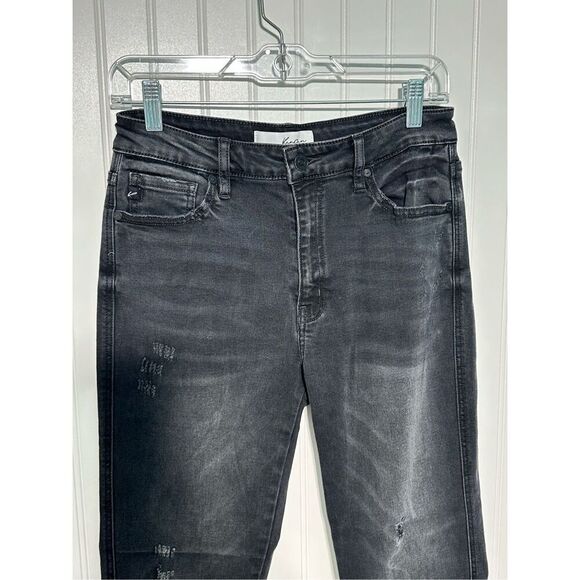 KanCan Women's Juniper Frayed Hem High Rise Ankle Skinny‎ Jeans Black Size 28 - Picture 5 of 13